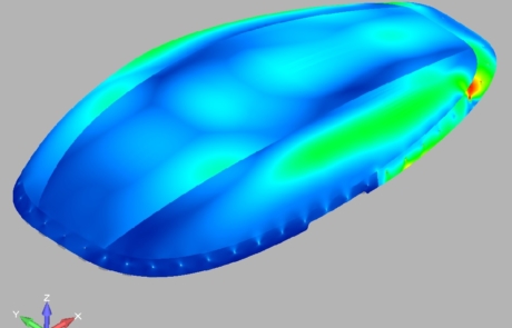 Radome structural analysis stress plot