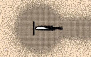 CFD mesh on prop-wing