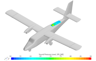 SPL on randome and fuselage surface