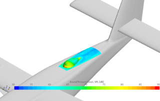 Zoomed in SPL on randome and fuselage surface