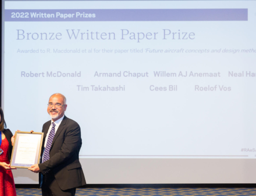 President Dr. Willem Anemaat co-authored paper awarded the Royal Aeronautical Society Written Paper Bronze Prize